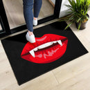 Lady Vampire Red Slip Horror Funny Doormat Nearkii