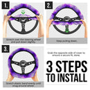 Purple Snake Style Premium Car Steering Wheel Cover Nearkii