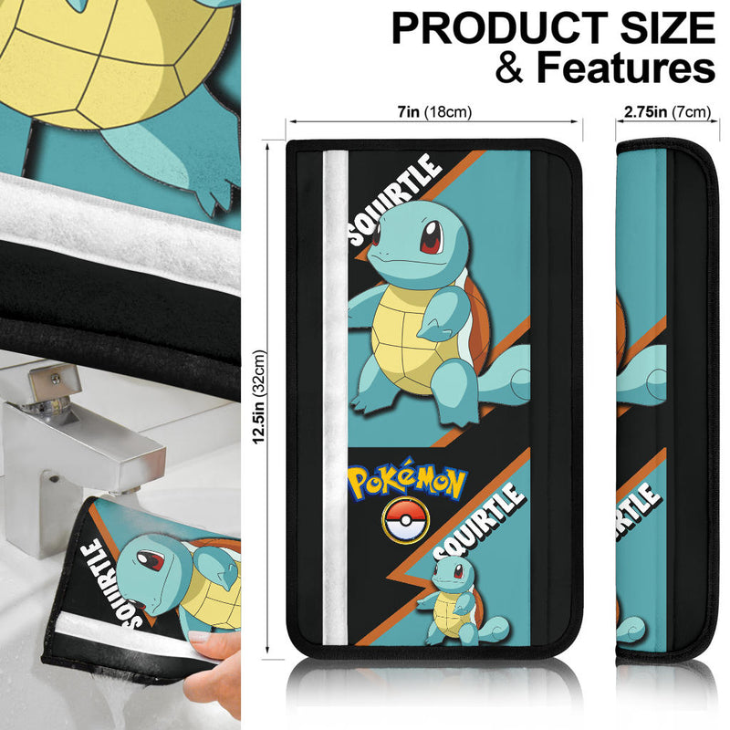 Squirtle car seat belt covers Anime Pokemon Custom Car Accessories Nearkii