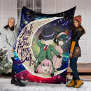 Spy x Family Love You To The Moon Galaxy Premium Blanket Nearkii