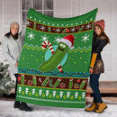 Green Pickle Rick Christmas Christmas Blanket Amazing Gift Idea Nearkii