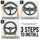Cute Kamado Tanjiro Demon Slayer Anime Car Steering Wheel Cover 1 Nearkii