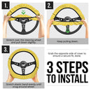 Yellow Lemon Premium Car Steering Wheel Cover Nearkii