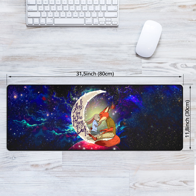 Fox Couple Love You To The Moon Galaxy Mouse Mat Nearkii