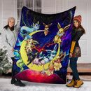Eevee Evolution Pokemon Family Love You To The Moon Galaxy Premium Blanket Nearkii