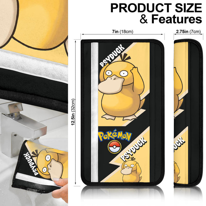 Psyduck car seat belt covers Anime Pokemon Custom Car Accessories Nearkii