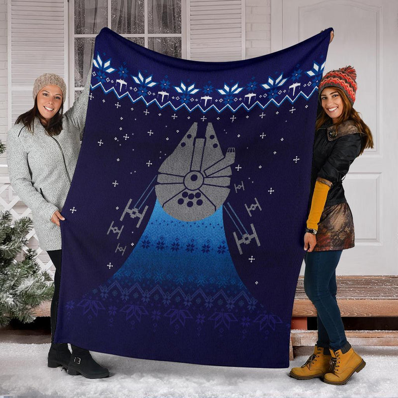 Star Wars Spaceship Art Ugly Christmas Custom Blanket Home Decor Nearkii