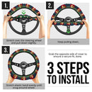 Baby Yoda Mandalorian Cute Premium Custom Car Steering Wheel Cover Nearkii