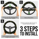 Green Jeep Car Steering Wheel Cover Nearkii