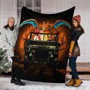 Charizard Charmender Pokemon Drive Jeep Moonlight Halloween Funny Premium Blanket Nearkii