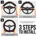 Cute Dog Footprint Premium Car Steering Wheel Cover Nearkii