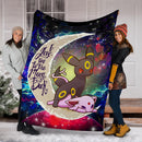 Umbreon Espeon Eevee Evolution Pokemon Love You To The Moon Galaxy Blanket Nearkii