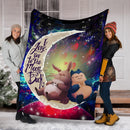 Totoro Ghibli Snorlax Pokemon Love You To The Moon Galaxy Blanket Nearkii