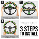 Baby Yoda Cute Christmas Premium Custom Car Steering Wheel Cover Nearkii