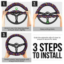 Birds Flower Forest Premium Car Steering Wheel Cover Nearkii