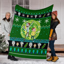 Rick And Morty Christmas Blanket Amazing Gift Idea Nearkii