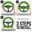Green Fish Skin Premium Car Steering Wheel Cover Nearkii