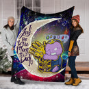 Cute Thanos Love You To The Moon Galaxy Premium Blanket Nearkii