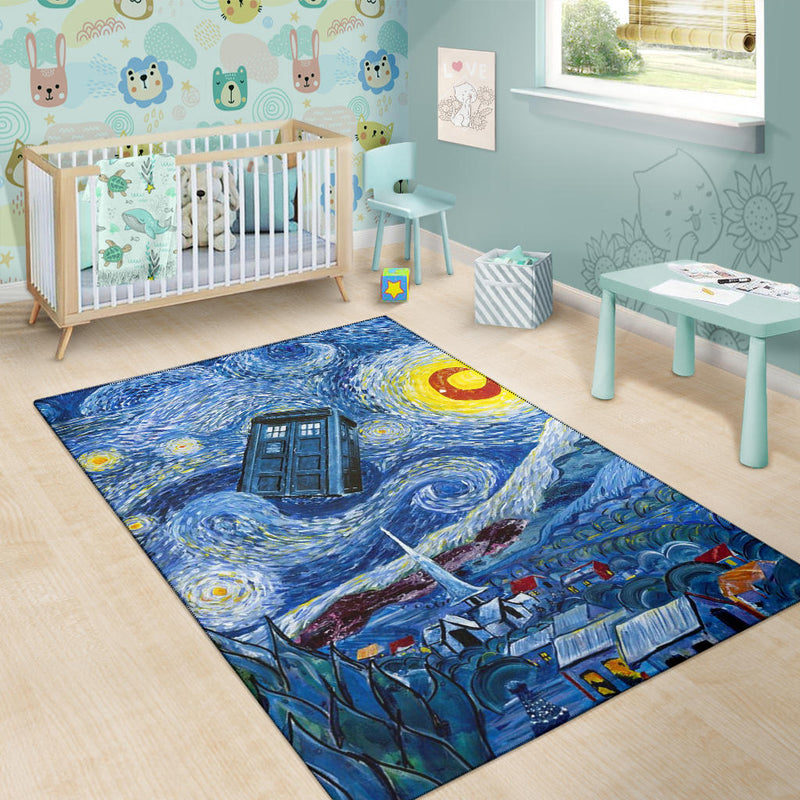 Starry Night Doctor Who Ii Rug Carpet Rug Home Room Decor Nearkii