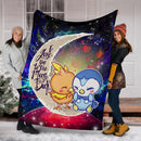 Pokemon Torchic Piplup Love You To The Moon Galaxy Blanket Nearkii