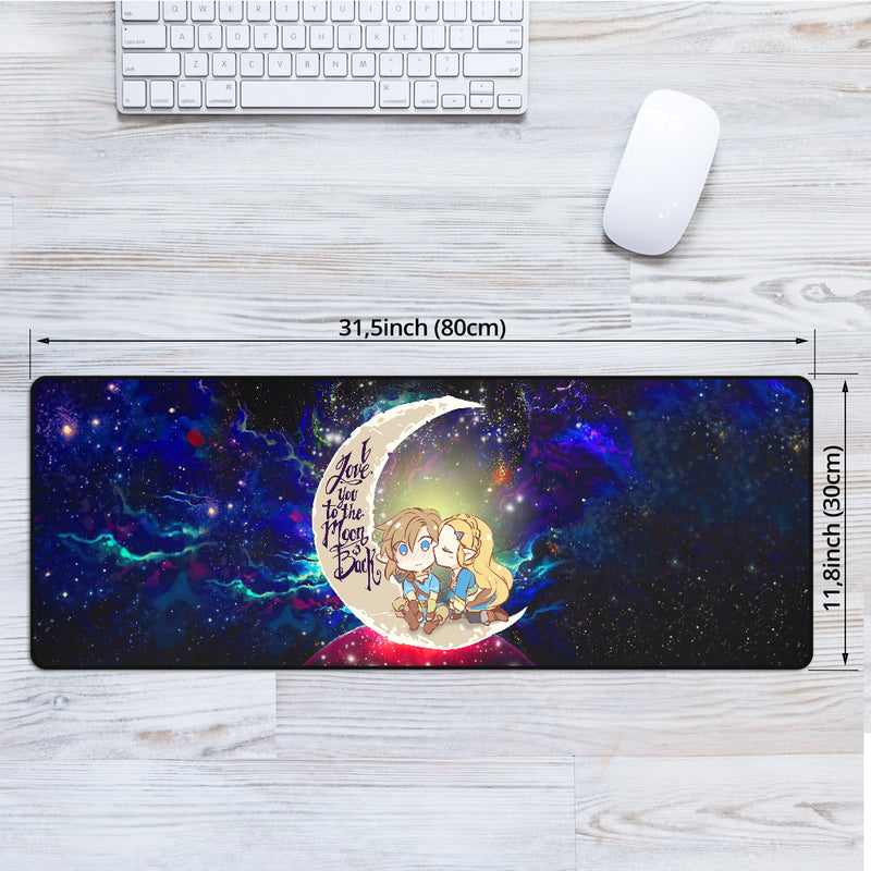 Legend Of Zelda Couple Chibi Couple Love You To The Moon Galaxy Mouse Mat Nearkii