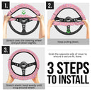 Pink Donut Premium Car Steering Wheel Cover Nearkii