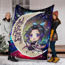 Shinobu demon slayer Love You To The Moon Galaxy Premium Blanket Nearkii