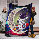 Astronaut Chibi Love You To The Moon Galaxy Premium Blanket Nearkii