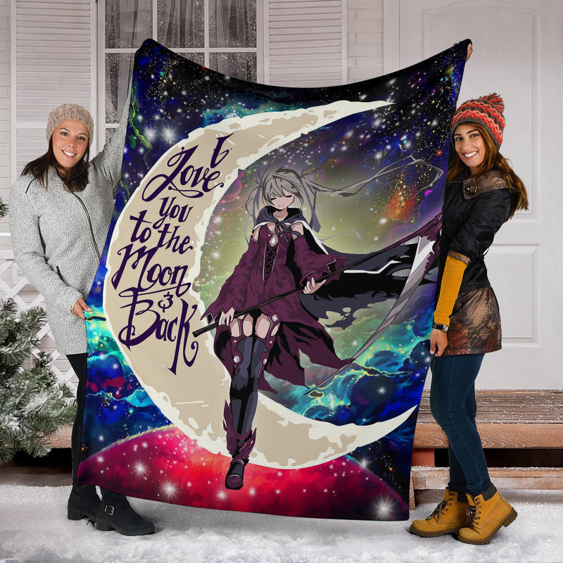 Anime Girl Soul Eater Love You To The Moon Galaxy Premium Blanket Nearkii