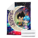 Vegeta And Bulma Dragon Ball Love You To The Moon Galaxy Blanket Nearkii