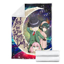 Spy x Family Love You To The Moon Galaxy Premium Blanket Nearkii