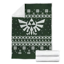 Legend Of Zelda Dark Green Sign Ugly Christmas Custom Blanket Home Decor Nearkii
