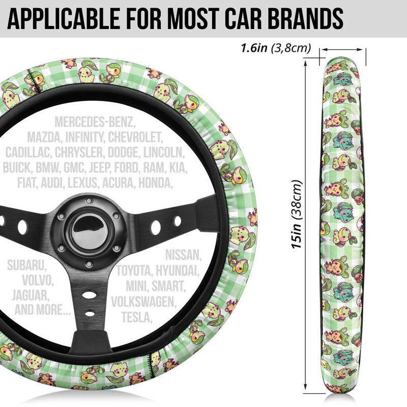 Grass Pokemon Car Steering Wheel Cover 3 Nearkii