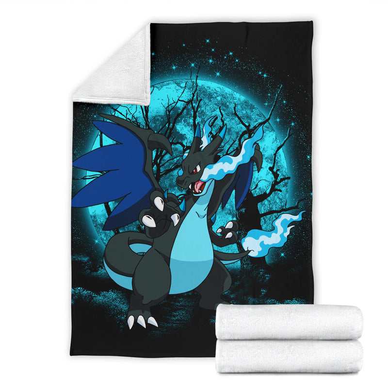 Charizard Mega X Pokemon Moonlight Premium Blanket Nearkii