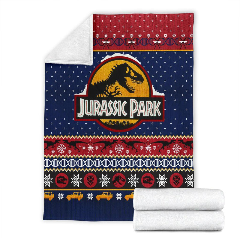 Jurassic Park Ugly Christmas Custom Blanket Home Decor Nearkii