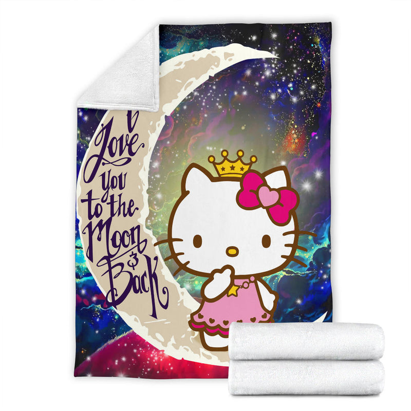 Hello Kitty Love You To The Moon Galaxy Premium Blanket Nearkii