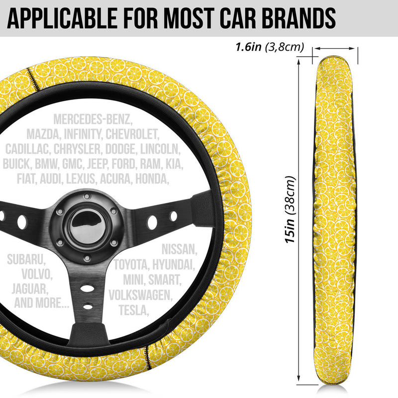 Yellow Lemon Premium Car Steering Wheel Cover Nearkii