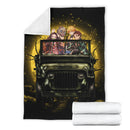 Demon Slayer Anime Funny Halloween Moonlight Premium Blanket Nearkii
