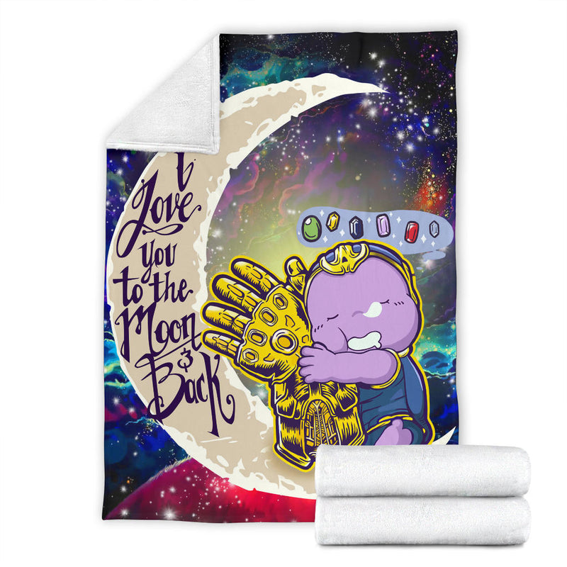 Cute Thanos Love You To The Moon Galaxy Premium Blanket Nearkii