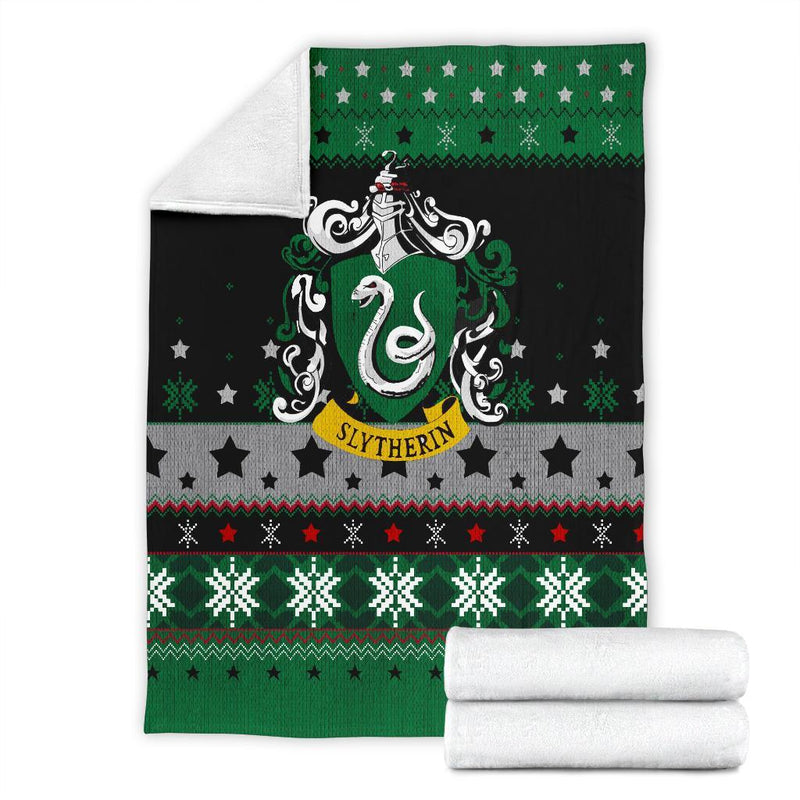 Harry Potter Slytherin Sign Ugly Christmas Custom Blanket Home Decor Nearkii