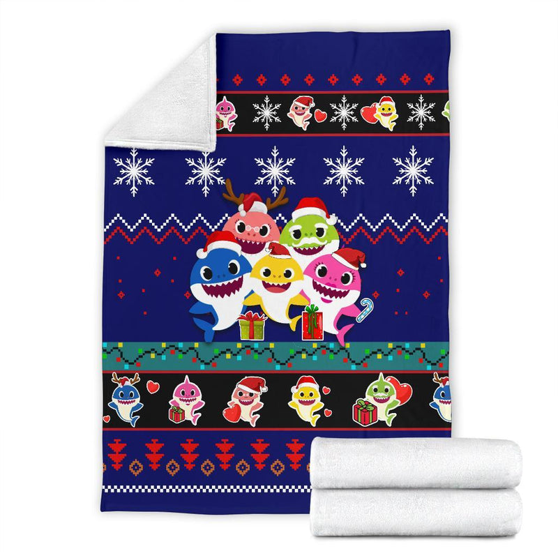Baby Shark Christmas Blanket Amazing Gift Idea Nearkii
