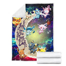 Eevee Evolution Pokemon Love You To The Moon Galaxy Premium Blanket Nearkii