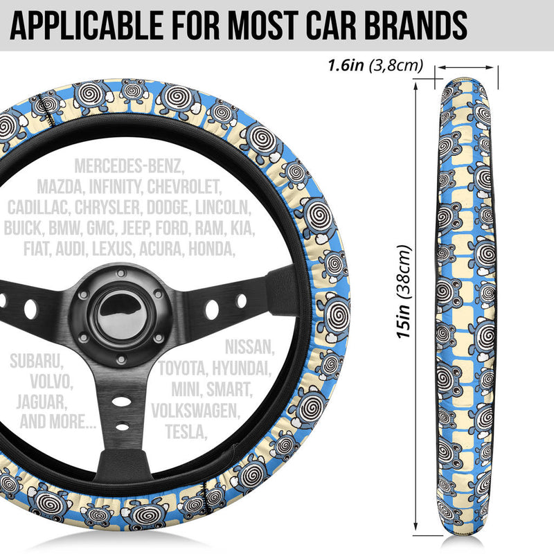 Pokemon Poliwhirl Premium Custom Car Steering Wheel Cover Nearkii
