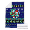 Blue Gearzime Pokemon Ugly Holiday Fleece Blanket Gift For Christmas Amazing Gift Idea Nearkii