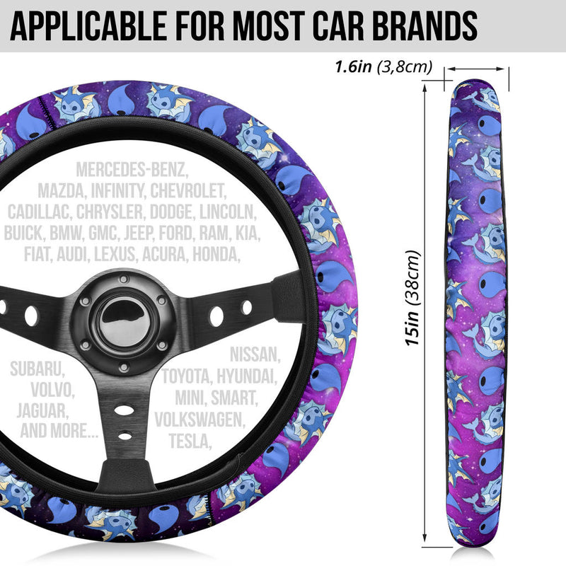 Pokemon Galaxy Vaporeon Eevee Evolution Car Steering Wheel Cover Nearkii
