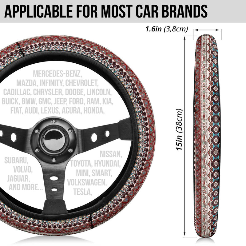 Dream Mandalas Pattern Premium Car Steering Wheel Cover Nearkii