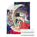 Inuyasha Love You To The Moon Galaxy Premium Blanket Nearkii