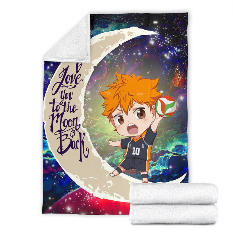 Hinata Haikyuu Love You To The Moon Galaxy Premium Blanket Nearkii