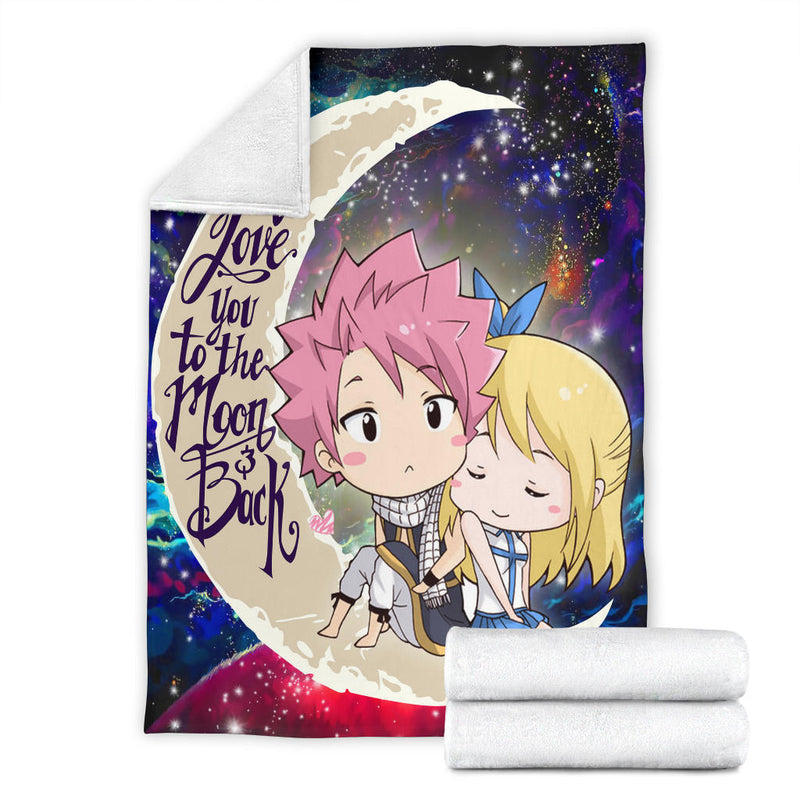 Natsu Fairy Tail Anime Love You To The Moon Galaxy Premium Blanket Nearkii