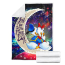 Couple Cute Duck Couple Love You To The Moon Galaxy Blanket Nearkii